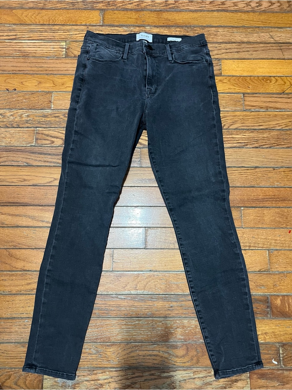 Frame Denim Black High-Rise Skinny Jeans - Women